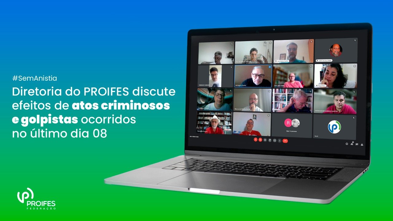 Diretoria do PROIFES discute efeitos de atos criminosos e golpistas ocorridos no último dia 08