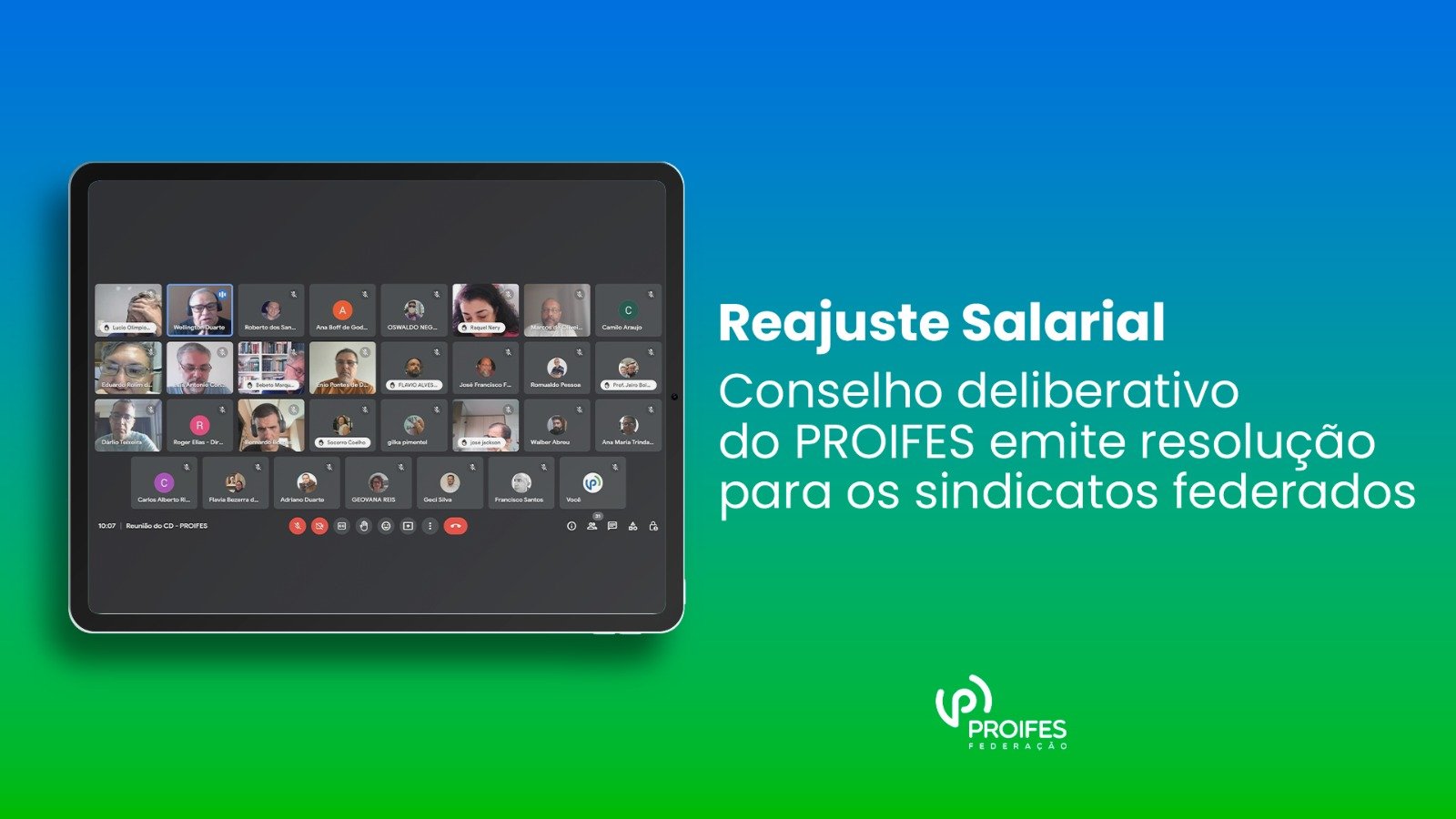Reajuste Salarial – Conselho deliberativo do PROIFES emite resolução para os sindicatos federados