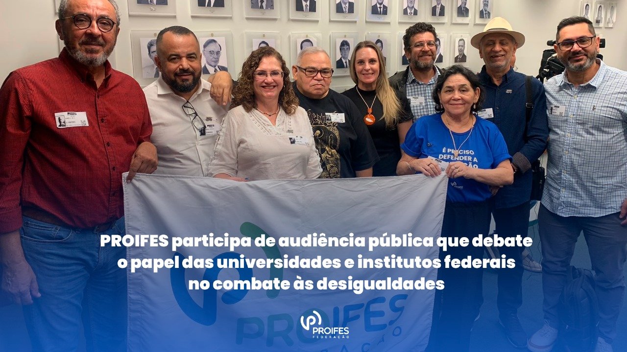 PROIFES participa de audiência pública que debate o papel das universidades e institutos federais no combate às desigualdades