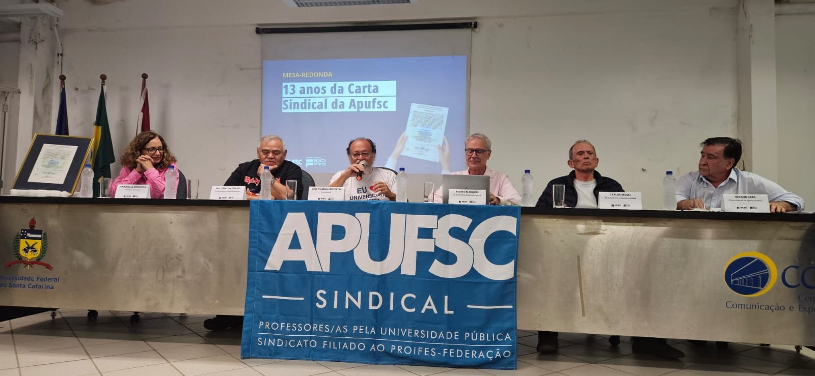 PROIFES participa de celebração dos 13 anos de concessão da carta sindical da Apufsc