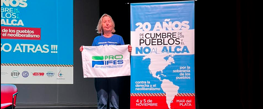 Na Argentina, PROIFES integra delegação brasileira em evento de comemoração dos 20 anos do “Não à ALCA”