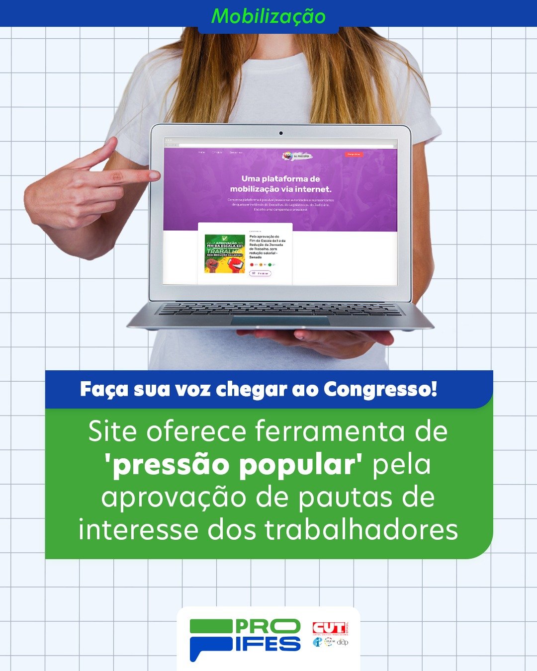 Site oferece ferramenta de ‘pressão popular’ pela aprovação de pautas de interesse dos trabalhadores