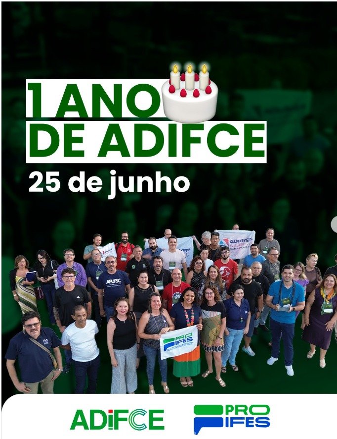 PROIFES parabeniza ADIFCE por um ano de lutas pelos docentes cearenses